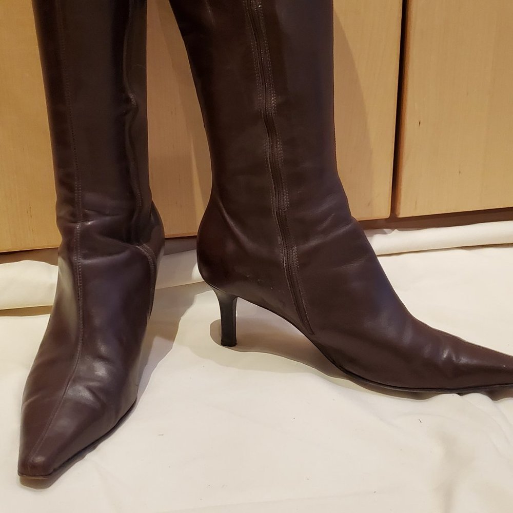 Pointy  Leather Boots